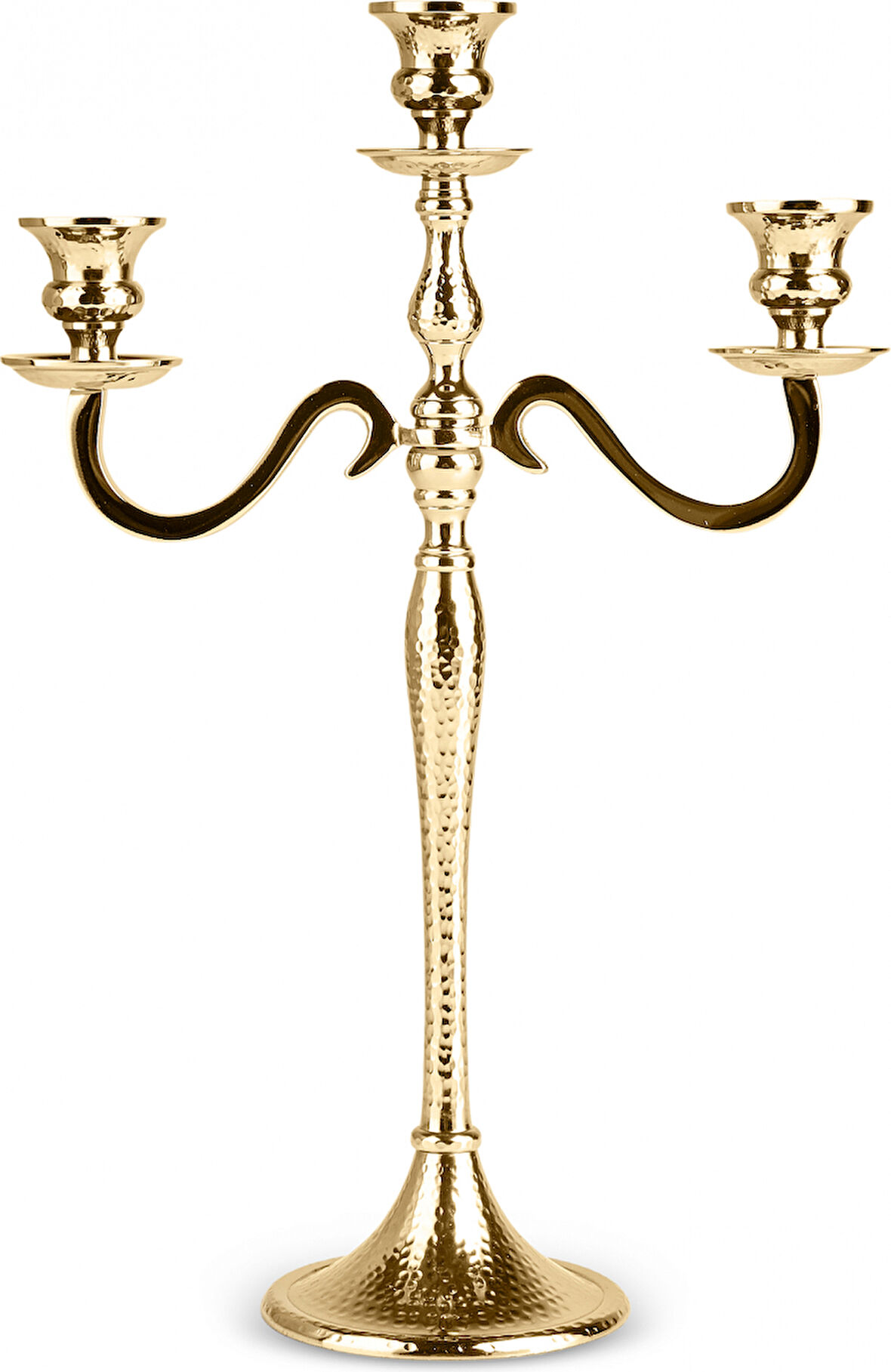Karaca Home Rena 3'lü Şamdan Gold 44 cm