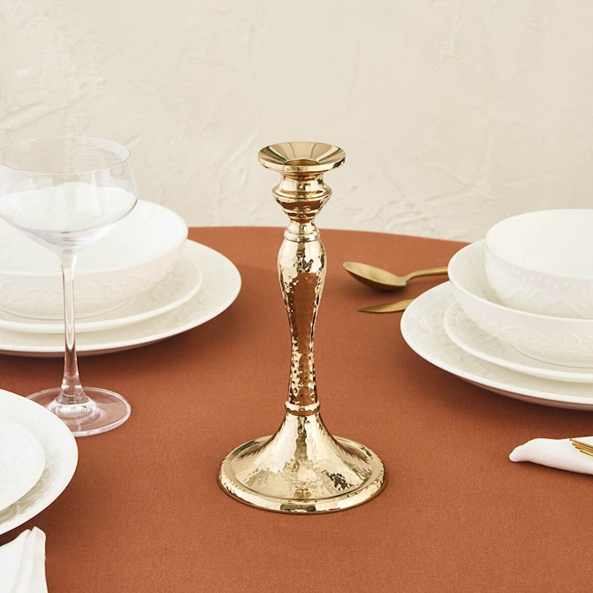 Karaca Rena New Year Yılbaşı Şamdan Gold 22 cm