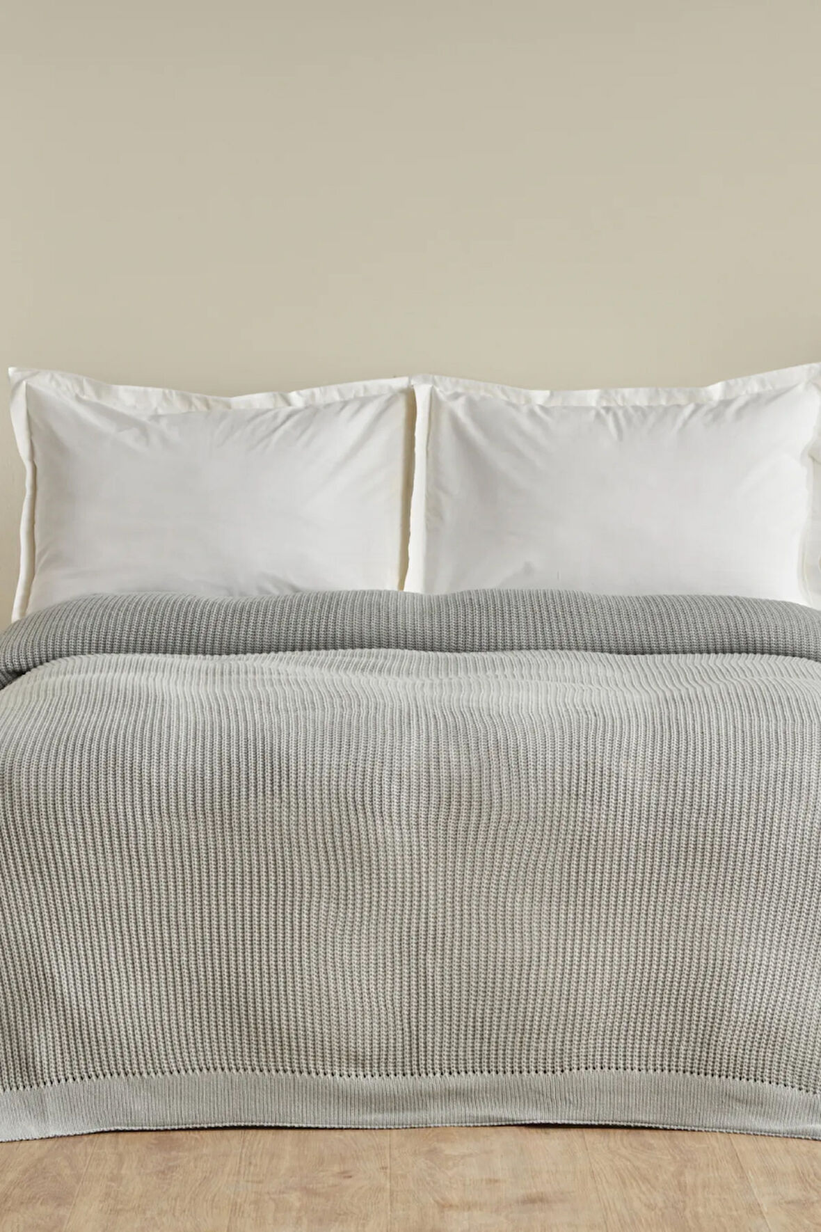 Karaca Home Cool Touch Çift Kişilik Triko Battaniye Gri