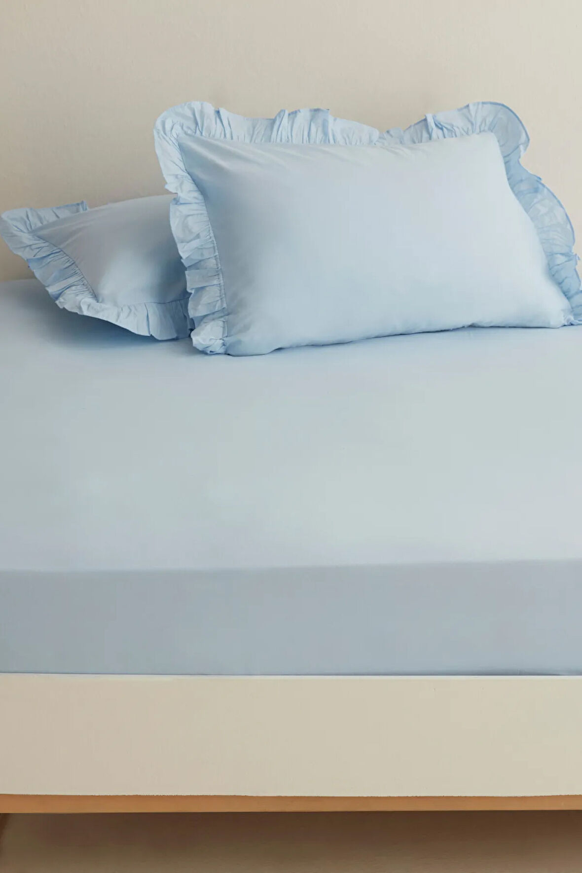 Karaca Home Basic %100 Pamuk Tek Kişilik Düz Çarşaf Mavi