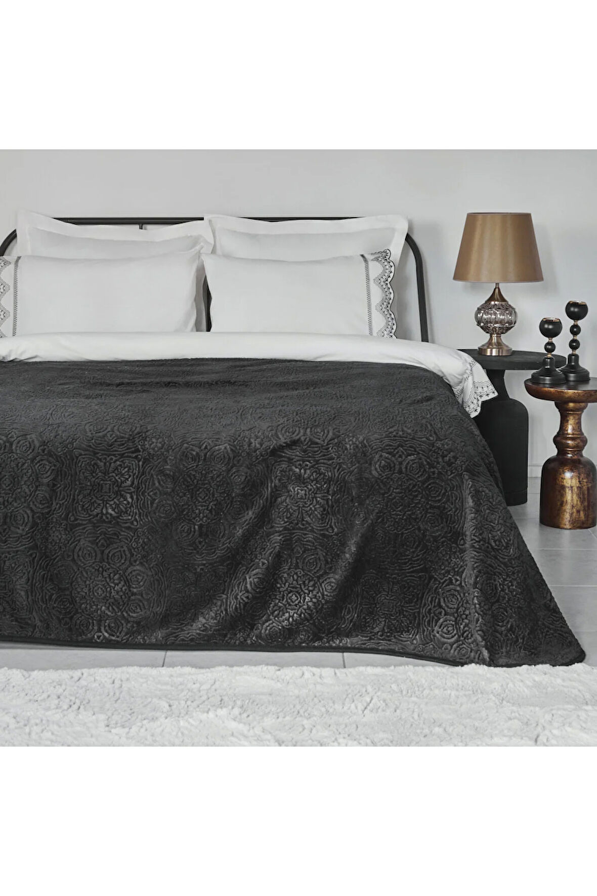 Karaca Home Orvel Çift Kişilik Nakışlı Nevresim Takımı Beyaz