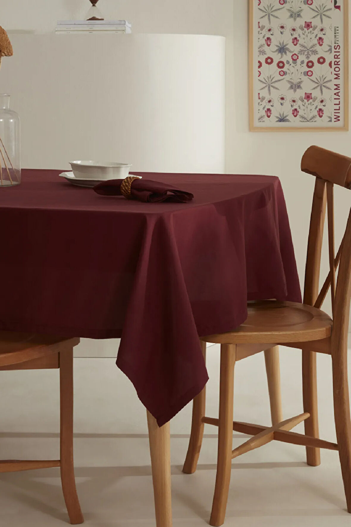 Karaca Home Belle Dertsiz Masa Örtüsü Bordo
