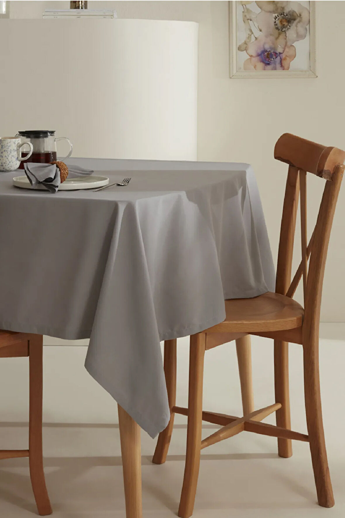 Karaca Home Belle Dertsiz Masa Örtüsü Gri