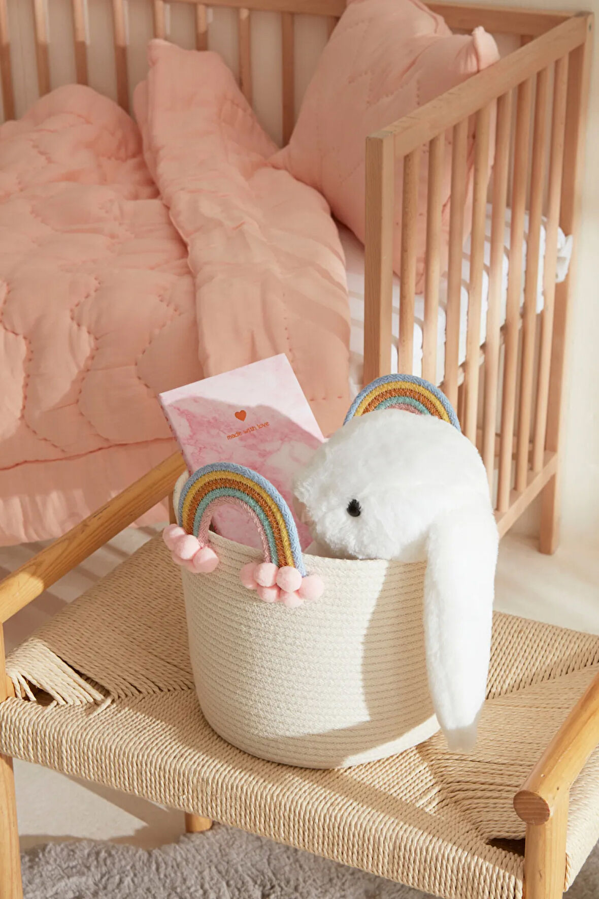 Karaca Home Bebek Rainbow Kulplu Organizer Beyaz