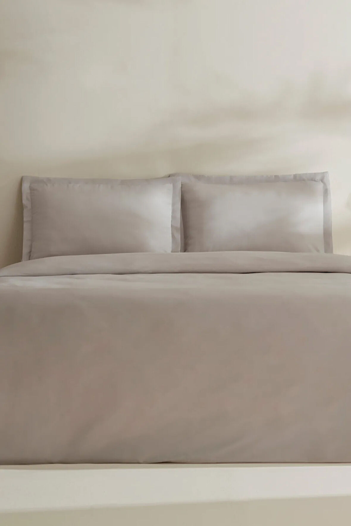 Karaca Home Jemma 120 Tel %100 Pamuk Saten Çift Kişilik Nevresim Takımı Gri