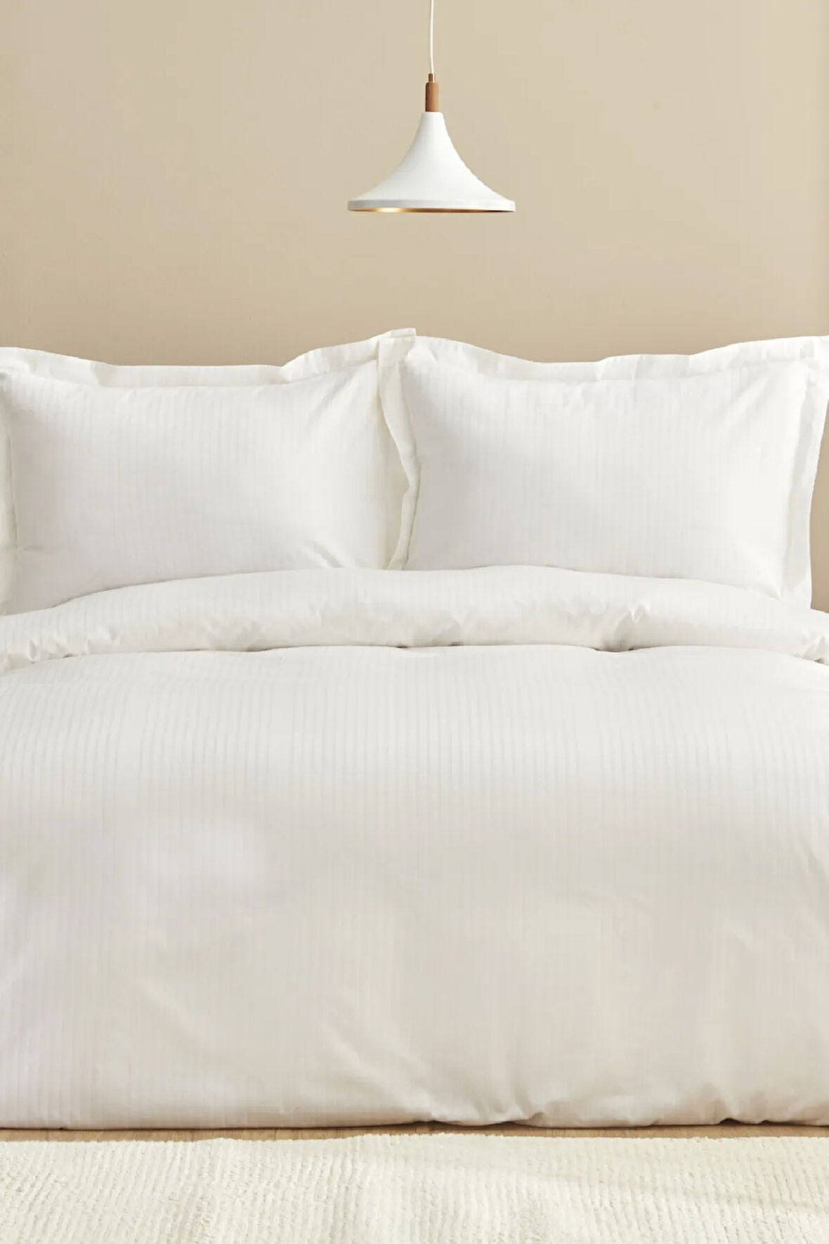 Karaca Home Uniq %100 Pamuk Saten King Size Nevresim Takımı Beyaz