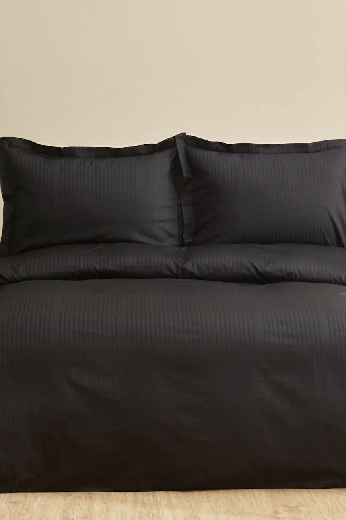 Karaca Home Uniq %100 Pamuk Saten King Size Nevresim Takımı Siyah
