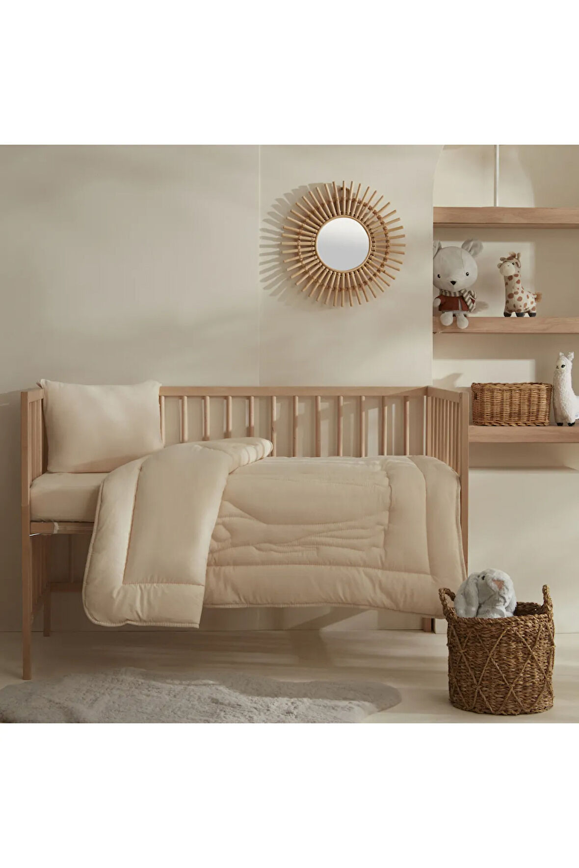 Karaca Home Bebek Bunny Kapitoneli Comfort Set Pudra