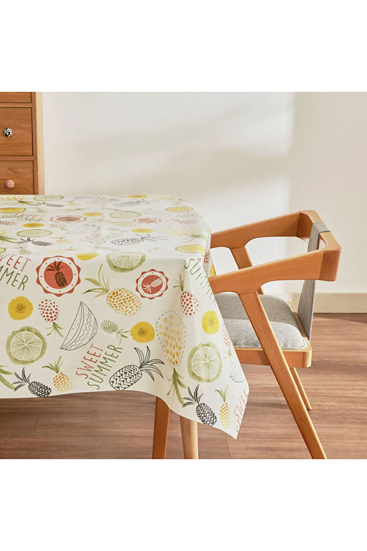 Karaca Home Luna Çiçekli Pvc Masa Örtüsü Sarı