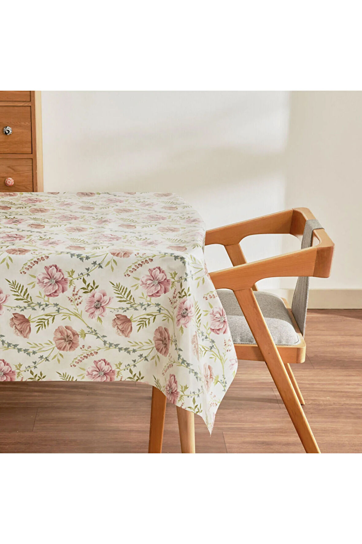 Karaca Home Hera Çiçekli Pvc Masa Örtüsü Ekru