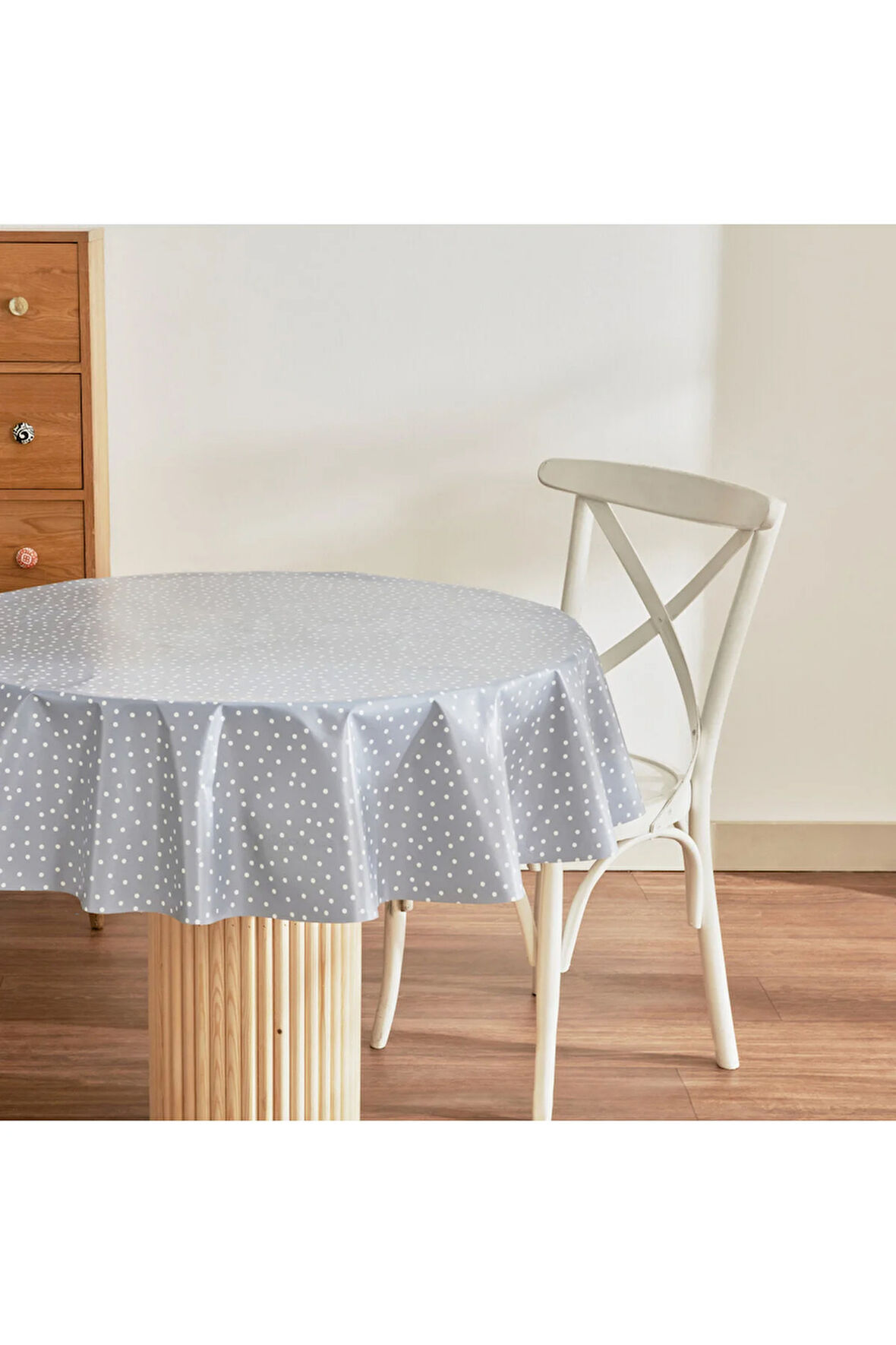 Karaca Home Luna Puantiyeli Pvc Masa Örtüsü Mavi