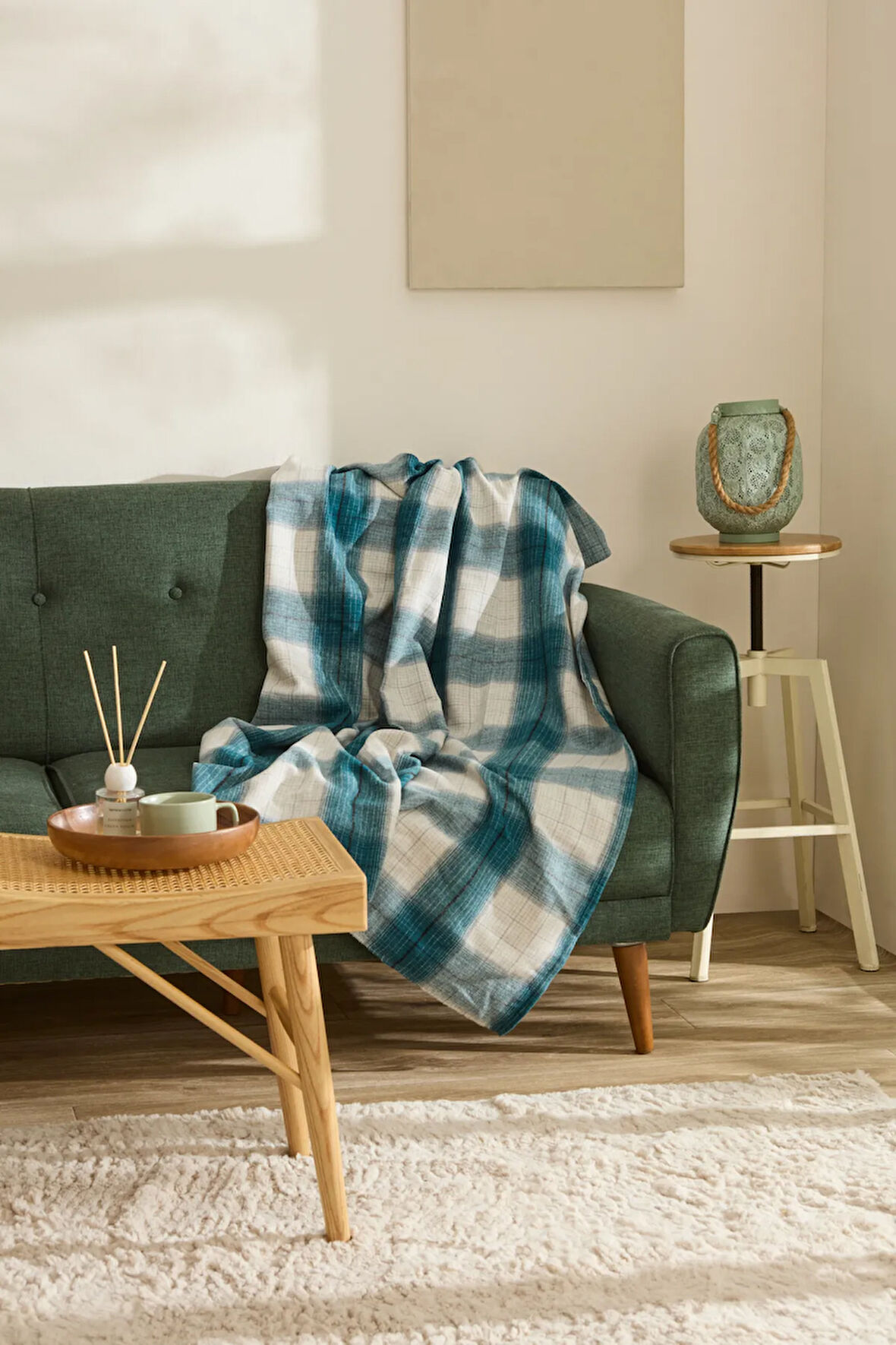Karaca Home Flanel Throw Tv Battaniyesi Turkuaz