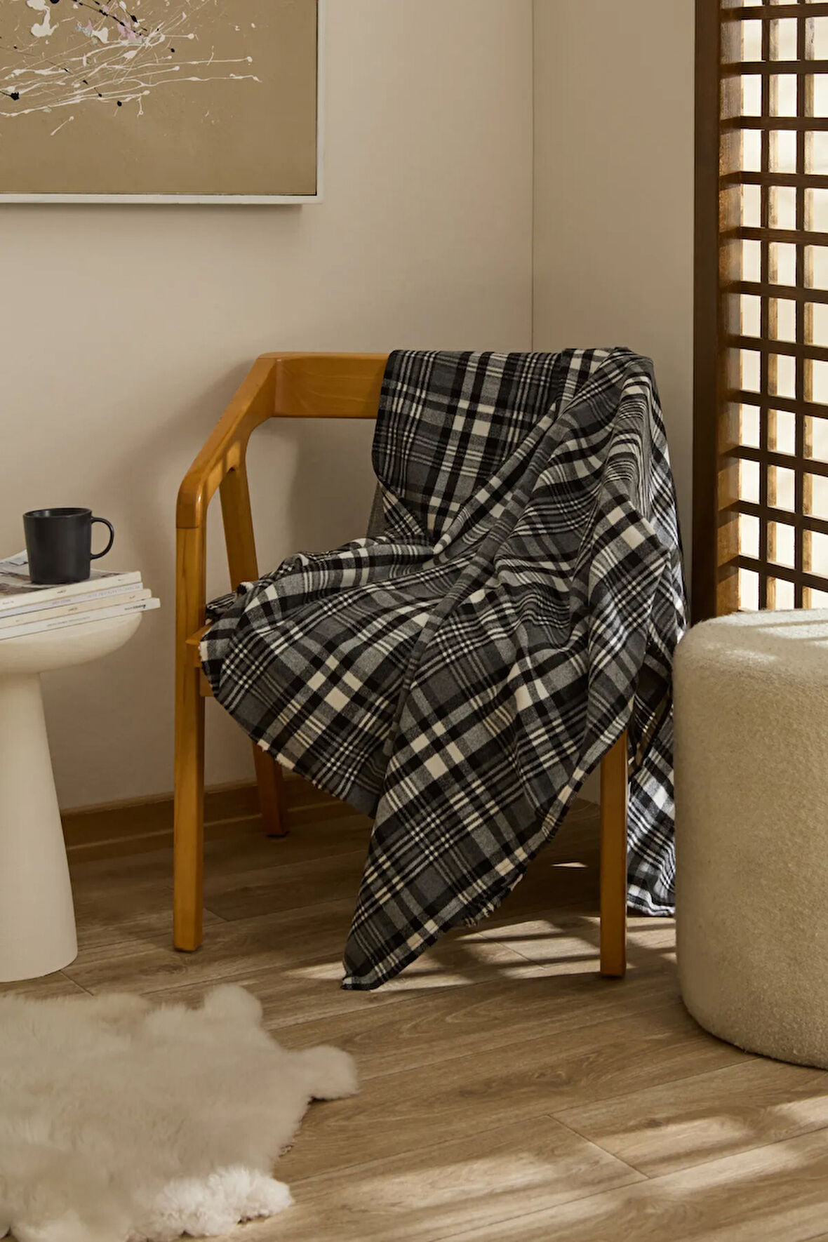 Karaca Home Flanel Throw Tv Battaniyesi Açık Gri