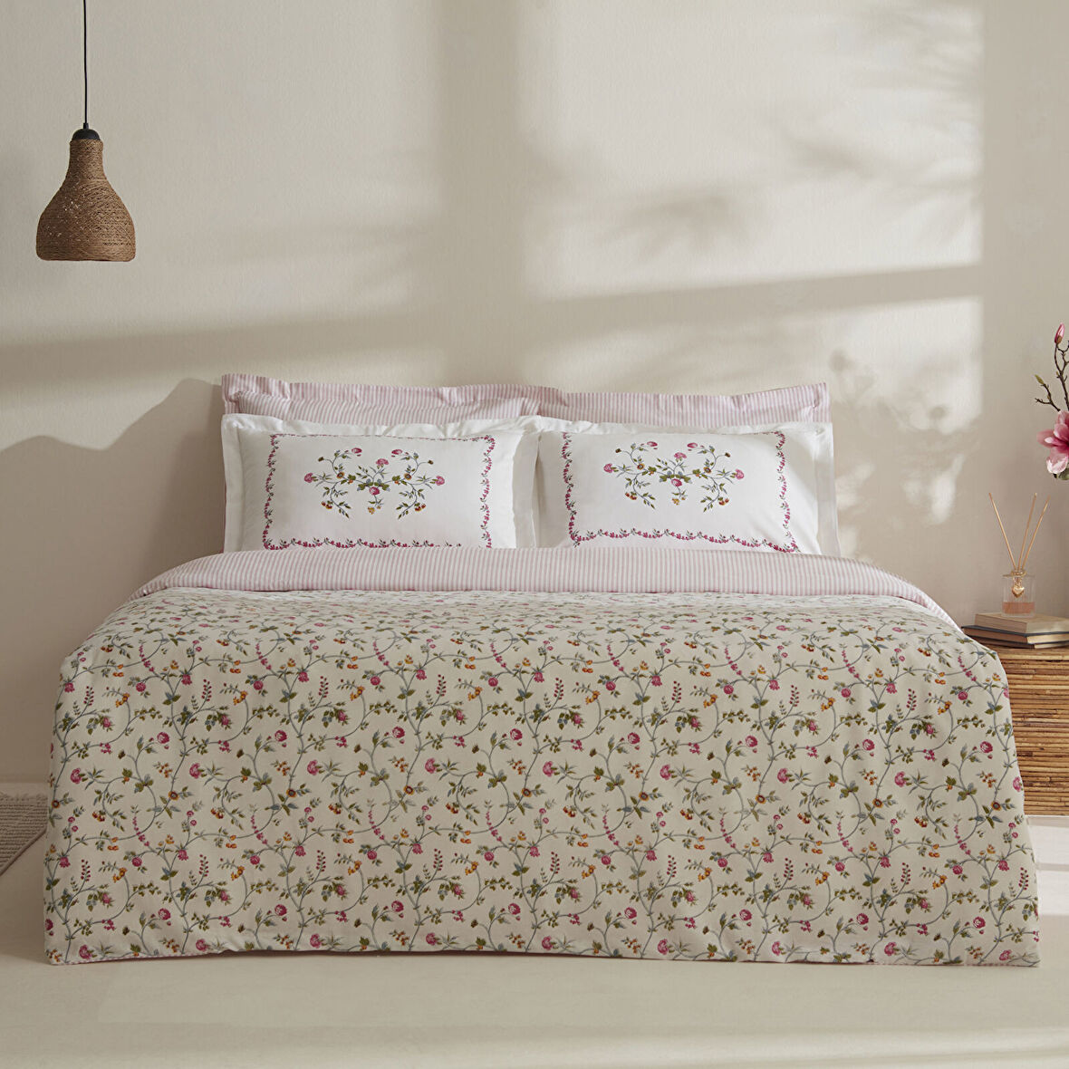 Karaca Home Brain Krep Çift Kişilik Nevresim Takımı Multicolur