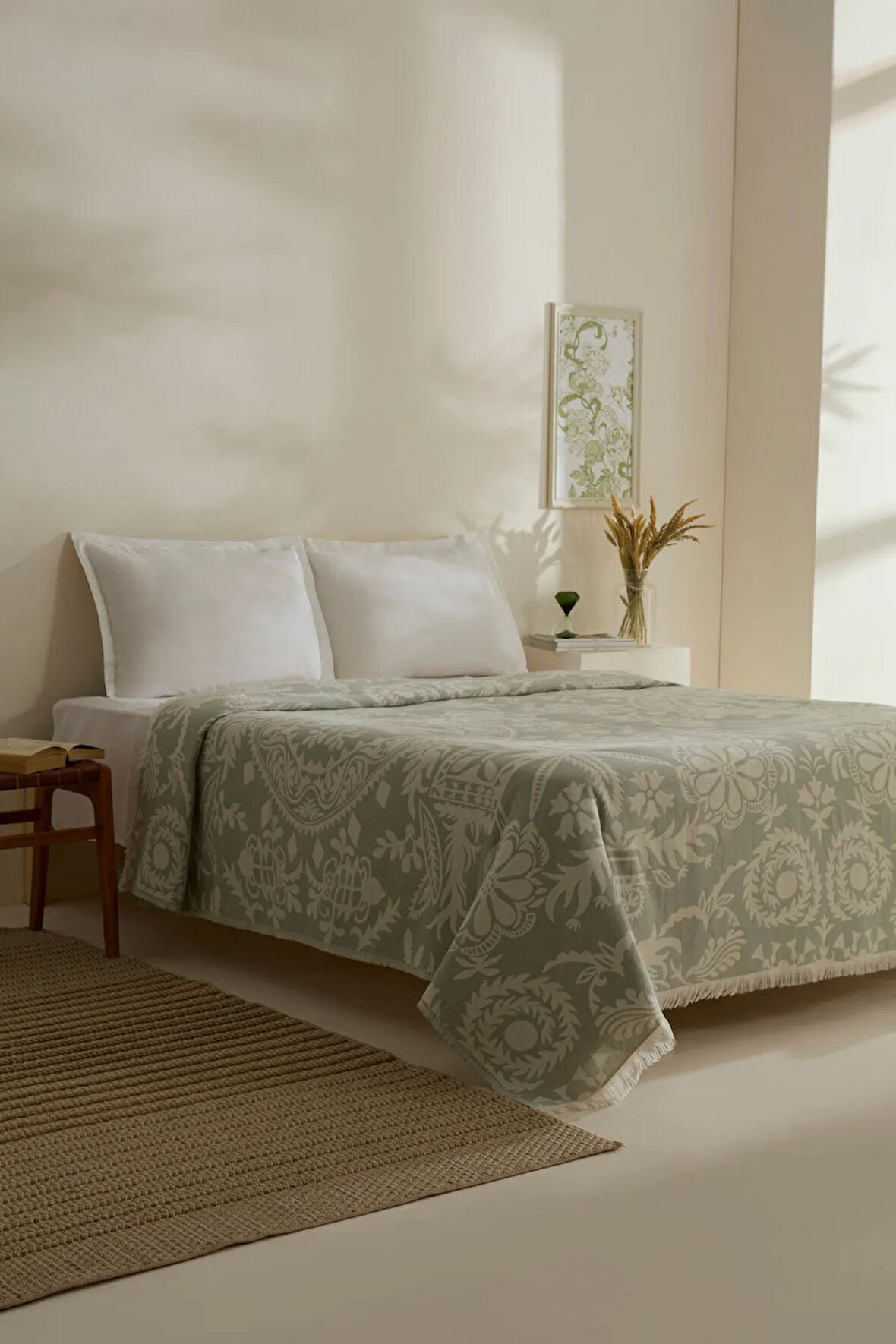 Karaca Home Avery Müslin Çift Kişilik Pike Takımı Mint