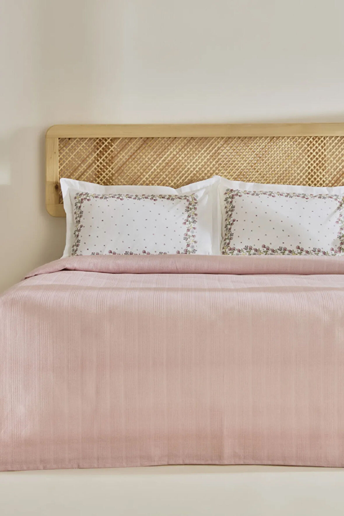 Karaca Home Roshell %100 Pamuk Tek Kişilik Pike Takımı Pudra