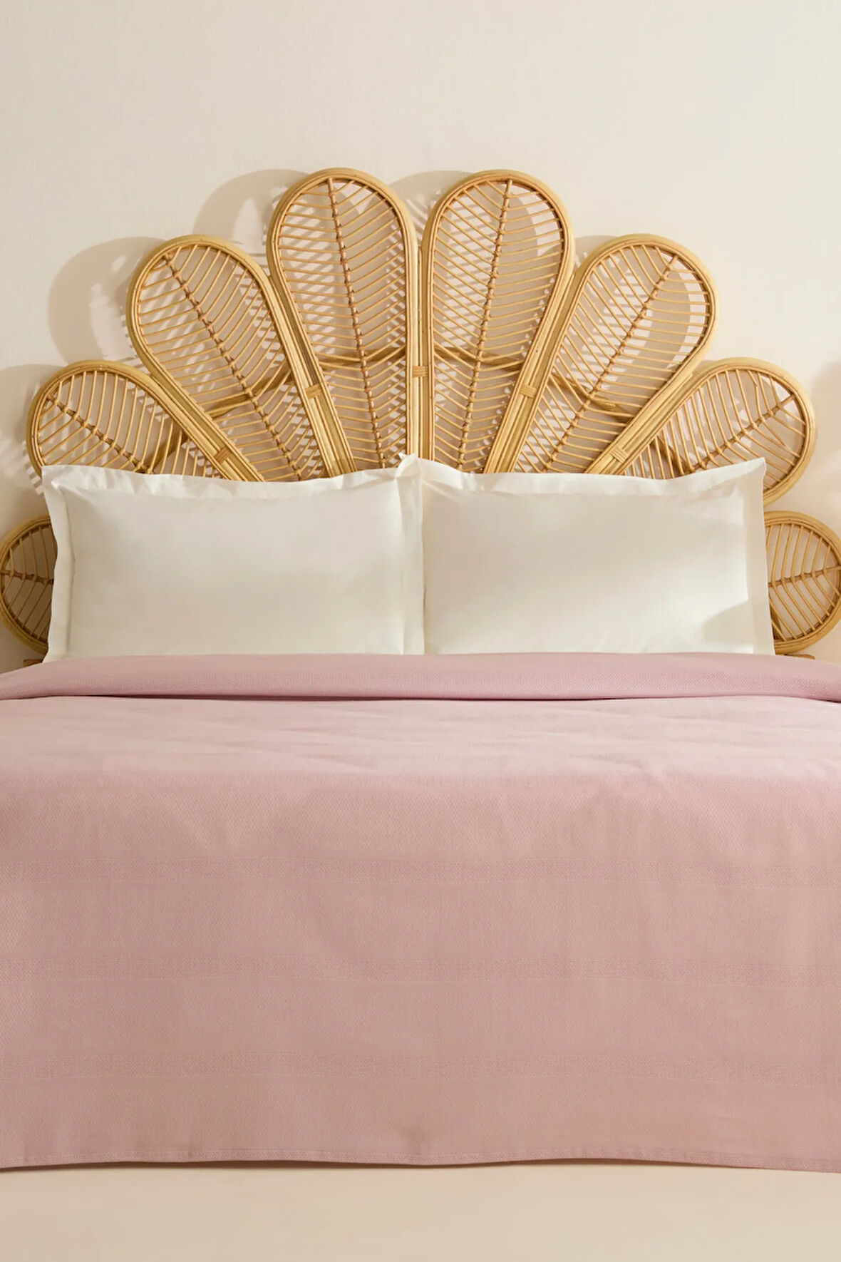 Karaca Home Rosy Çift Kişilik Tek Pike Pudra