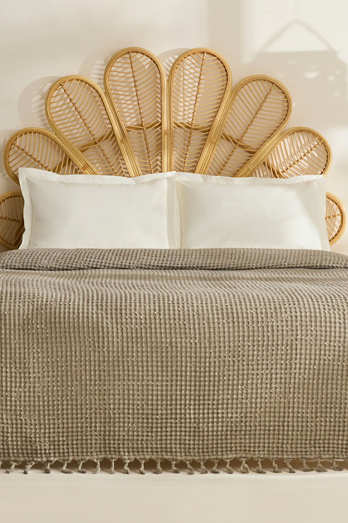 Karaca Home Mady %100 Cotton Waffle Çift Kişilik Tek Pike Taş