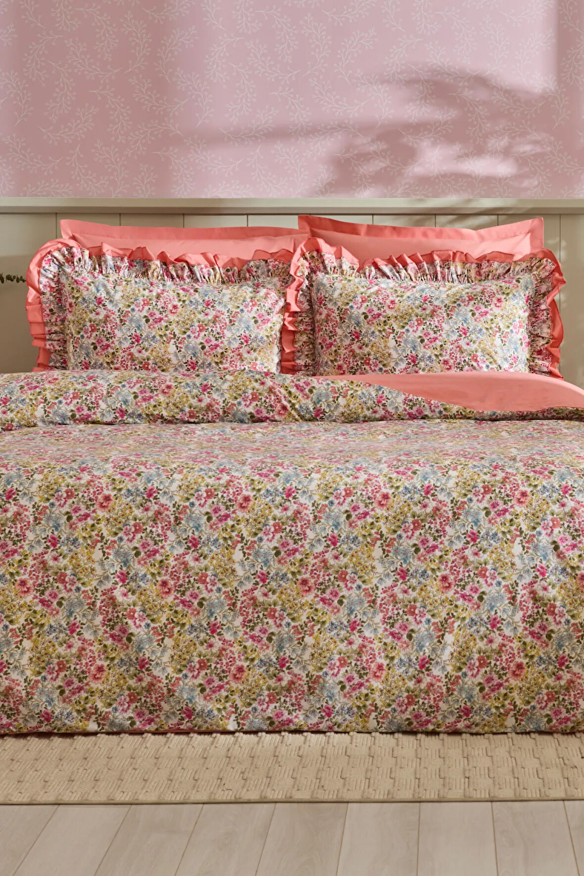 Karaca Home Alice %100 Pamuk Çift Kişilik Nevresim Takımı Somon