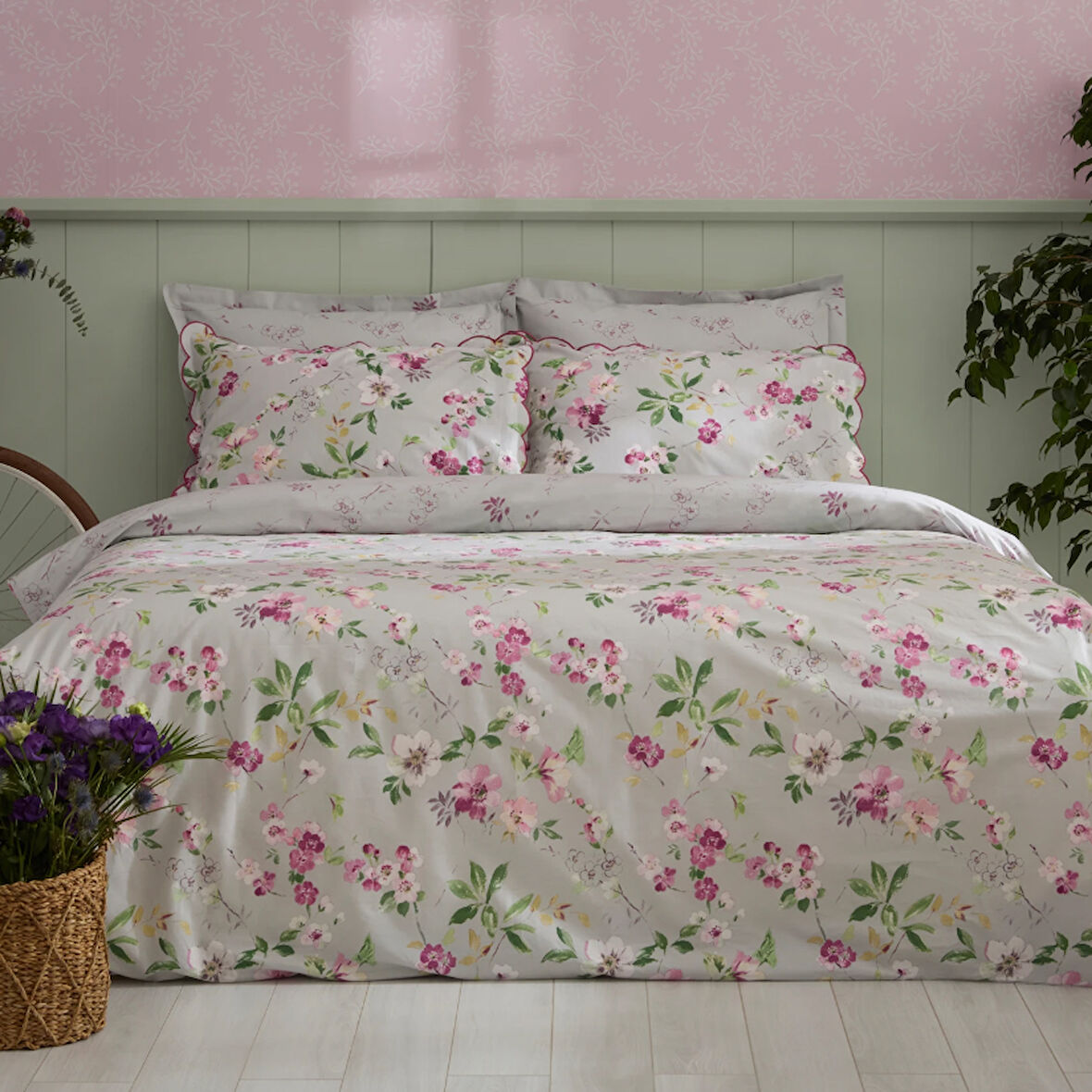 Karaca Home Sierra %100 Pamuk Çift Kişilik Nevresim Takımı Pembe