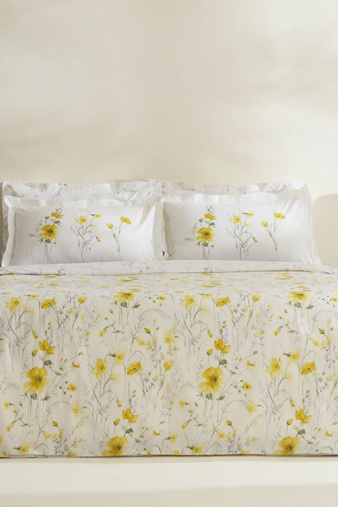 Karaca Home Rosella %100 Pamuk Çift Kişilik Nevresim Takımı Sarı