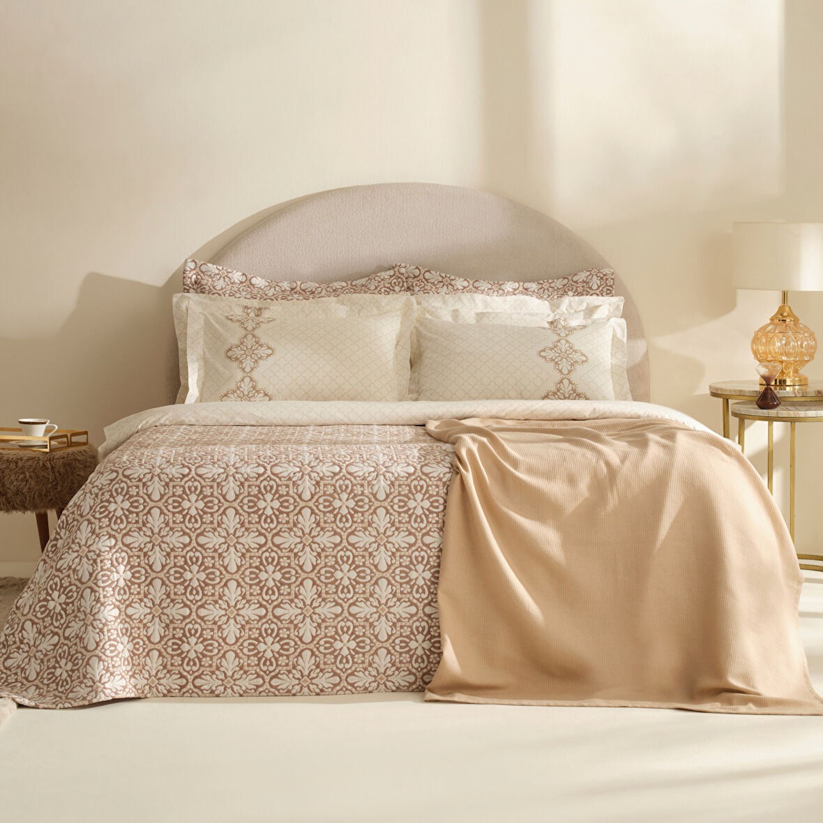 Karaca Home Luvina 8 Parça Çift Kişilik Summer Set Bej 