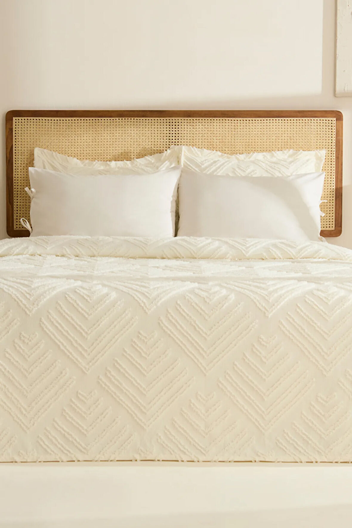 Karaca Home Velora Çift Kişilik Yatak Örtüsü Takımı Ekru