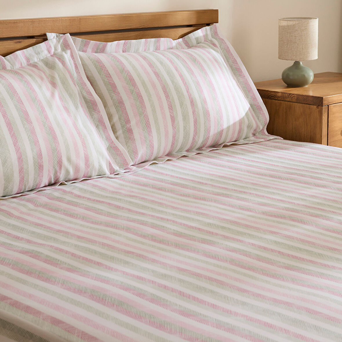 Karaca Home Lenora Çift Kişilik Çarşaf Takımı Pembe