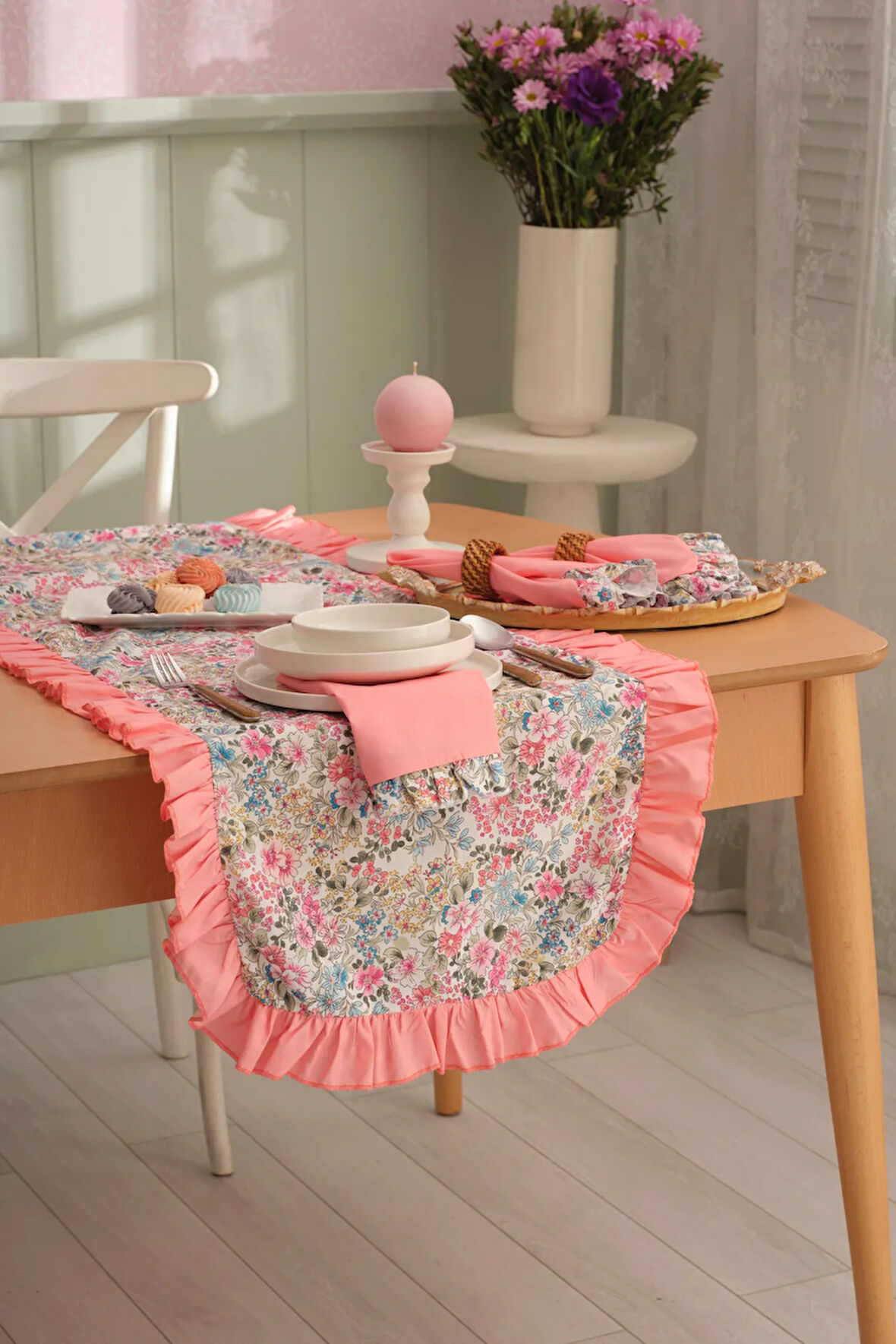 Karaca Home Alice Dertsiz Runner 45X150 cm Pembe