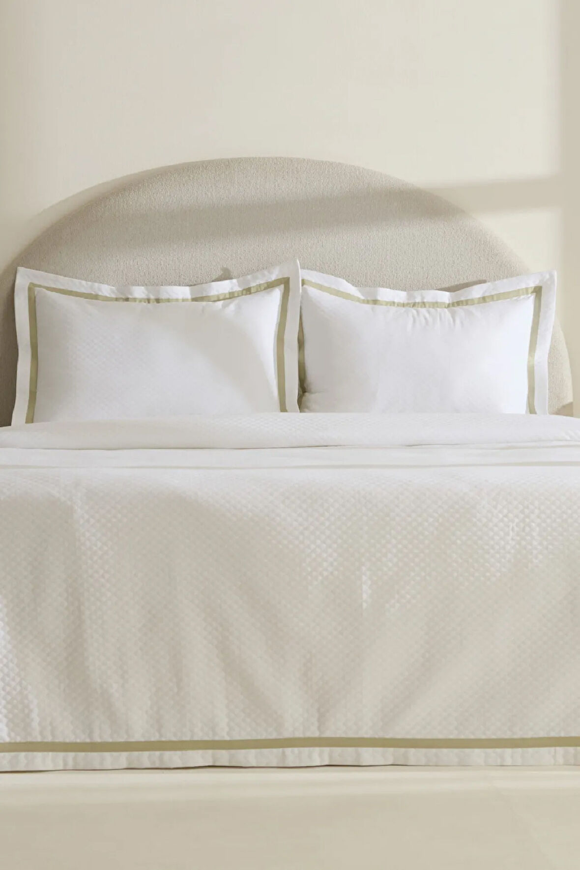 Karaca Home White Collection Doris %100 Pamuk Çift Kişilik Yatak Örtüsü Takımı Adaçayı