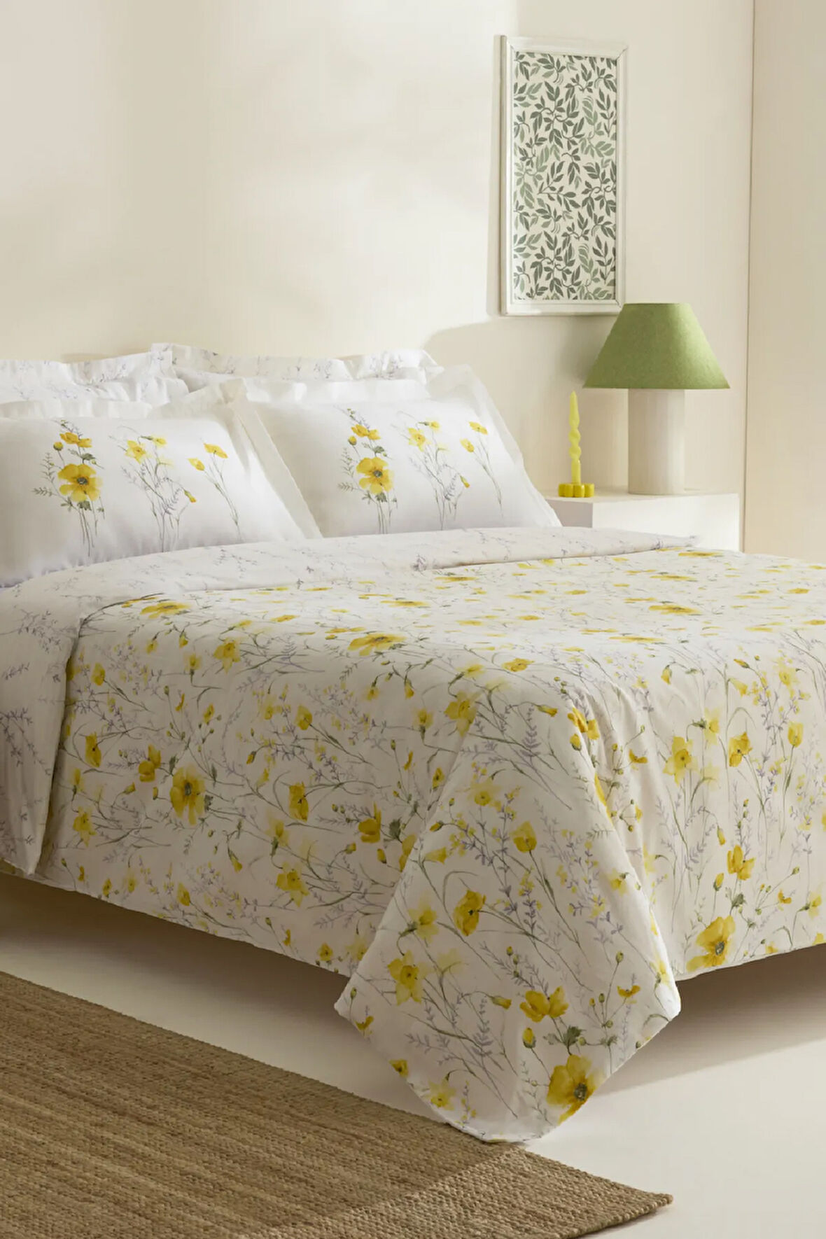 Karaca Home Rosella %100 Pamuk Tek Kişilik Nevresim Takımı Sarı