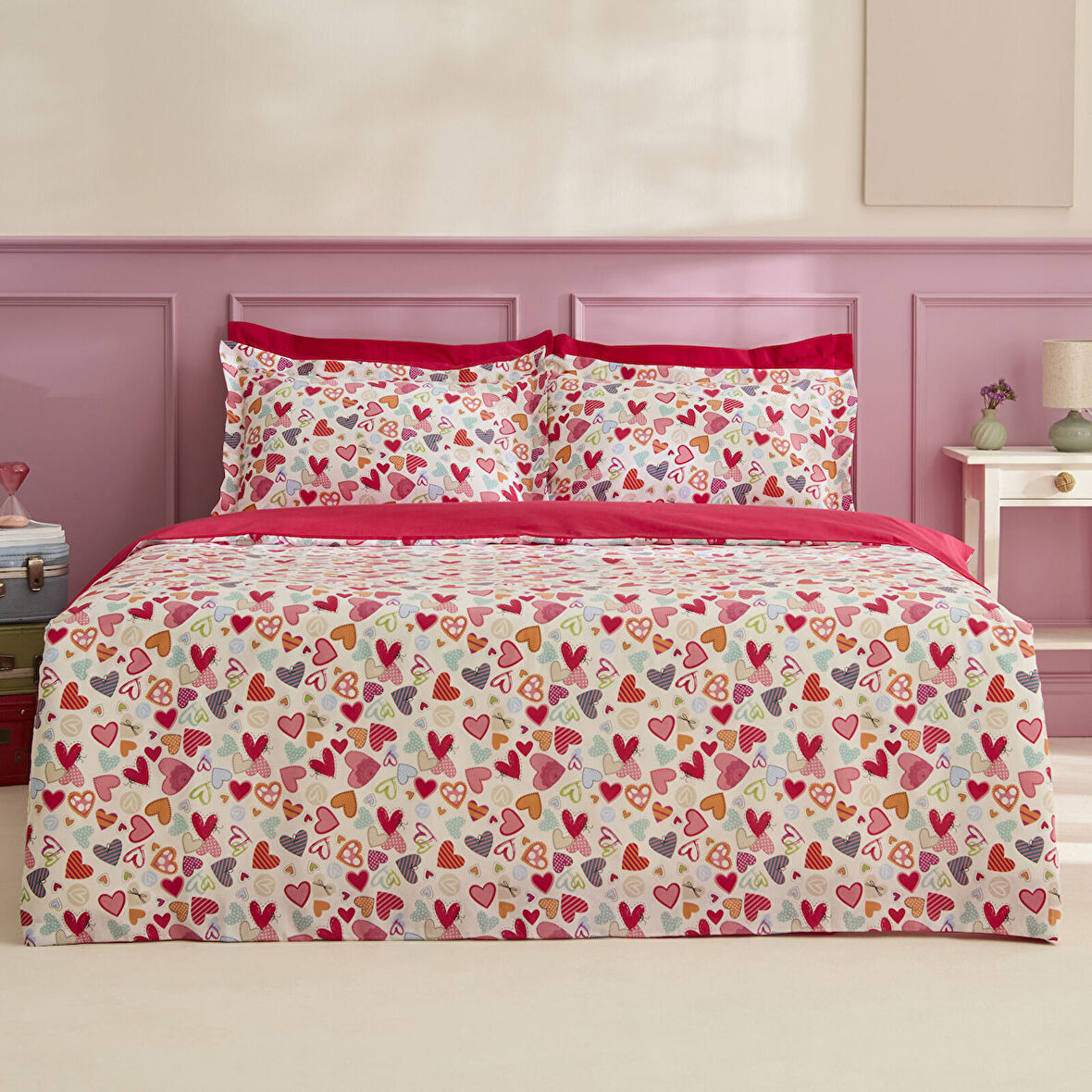 Sarah Anderson Amour Glow Tek Kişilik Nevresim Takımı Multicolour