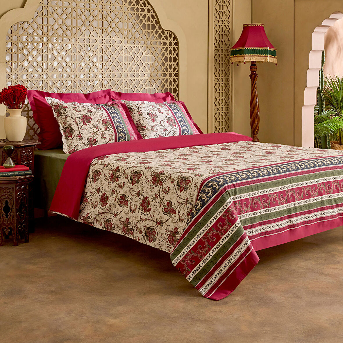 Karaca Home Mırabel Çift Kişilik Nevresım Takımı Bordo