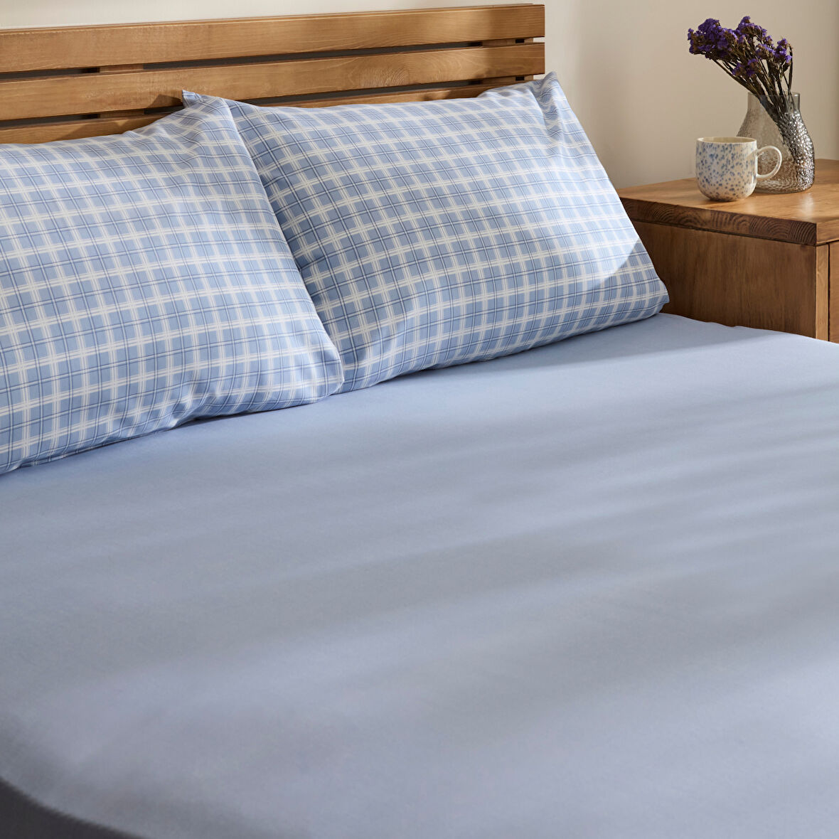 Sarah Anderson Lena Tek Kişilik Çarşaf Takımı İndigo