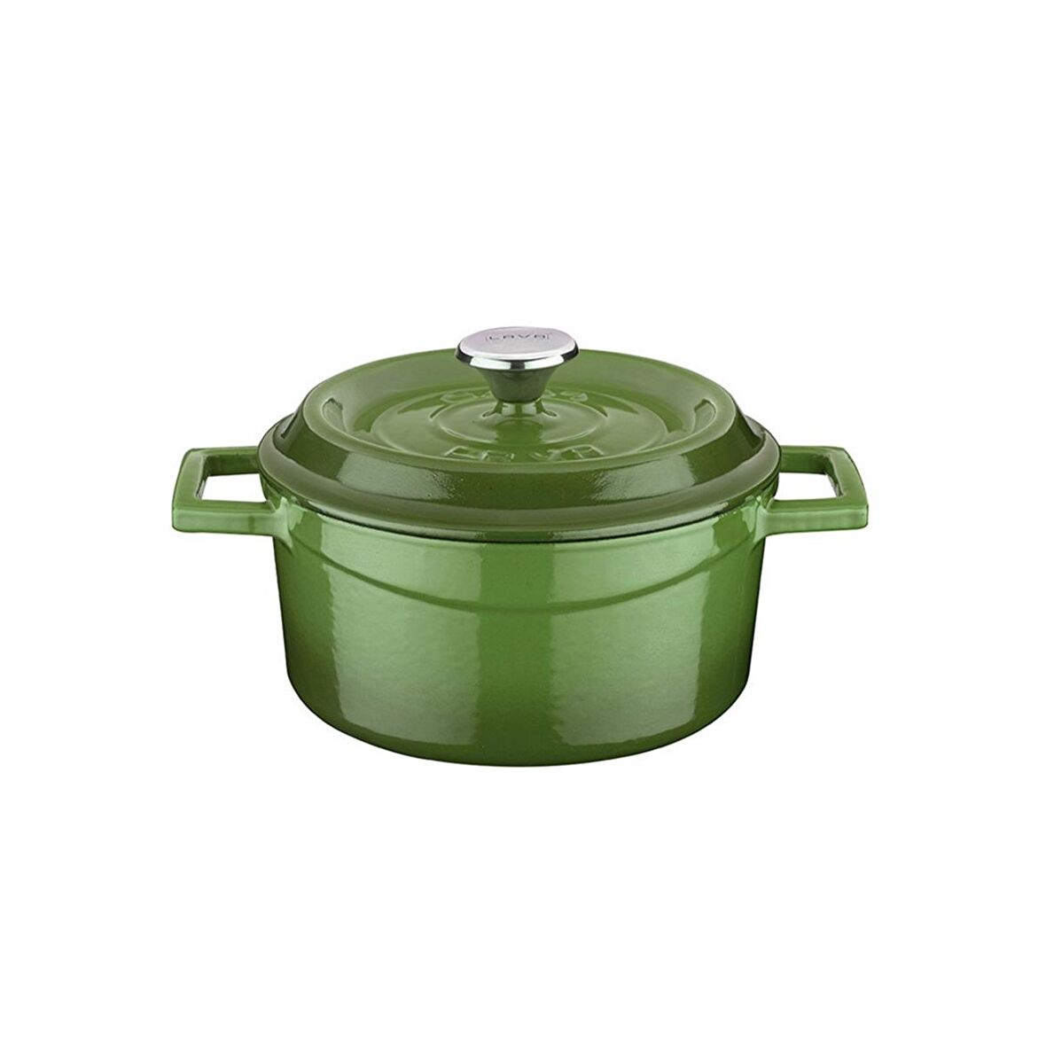 Lava Döküm Yuvarlak Tencere. Trendy Çap(Ø) 18cm. - Yeşil