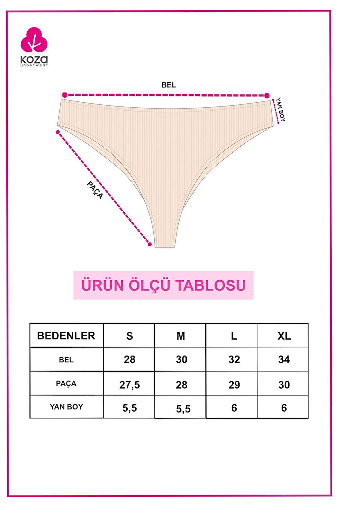 Kadın 7'li Fitilli Brazilian Külot