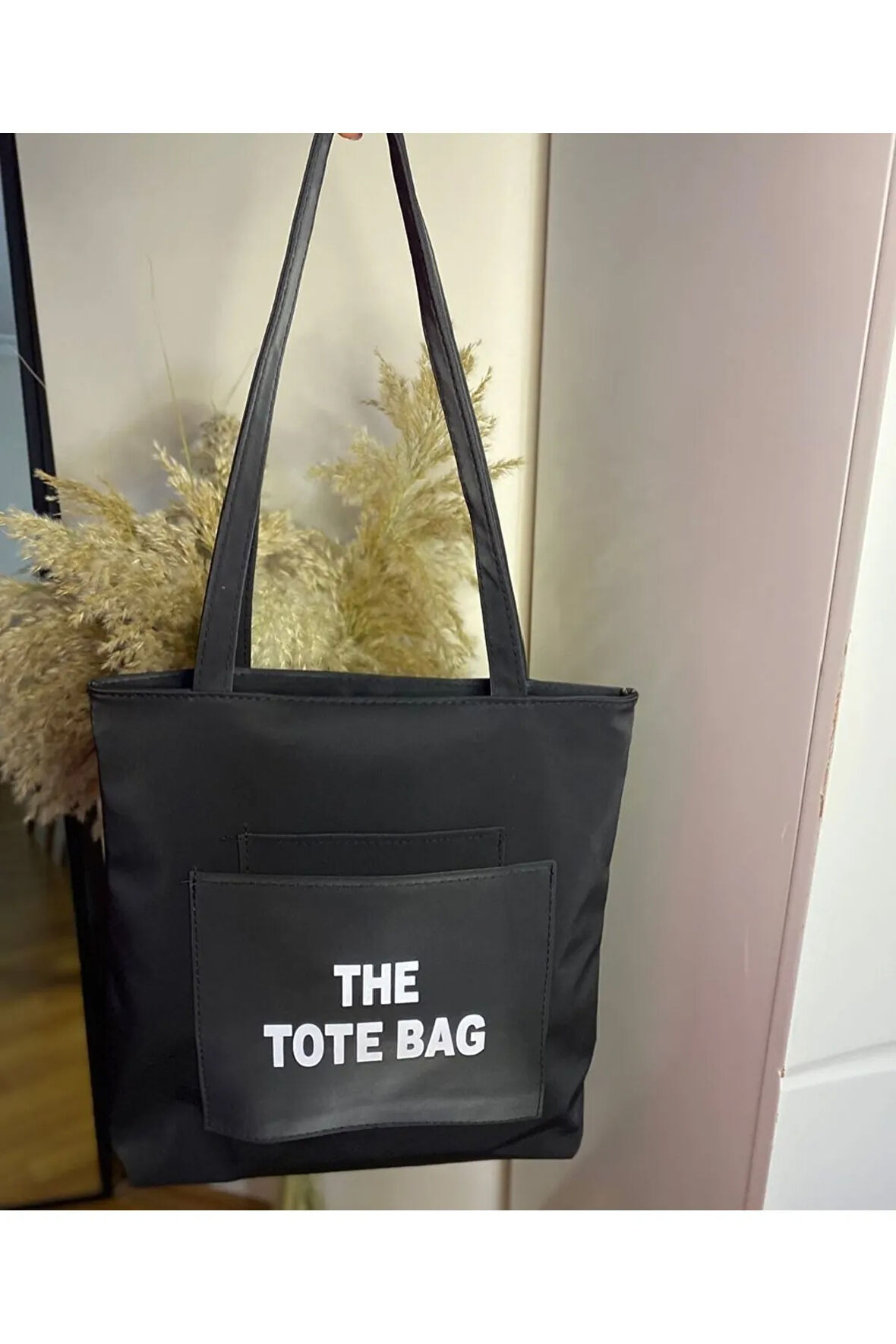 Kadın The Tote Bag Yazılı Büyük Paraşüt Kumaş Çanta