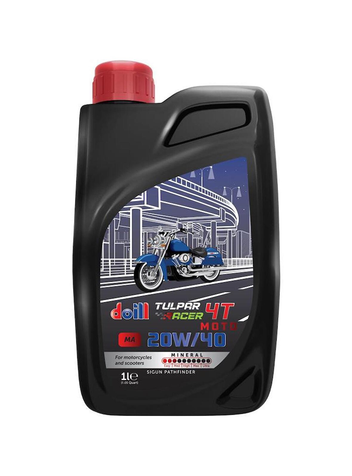 TULPAR RACER 20W-40 4T - 4 Zamanlı 1 Litre Motosiklet Yağı (Üretim Yılı: 2024)