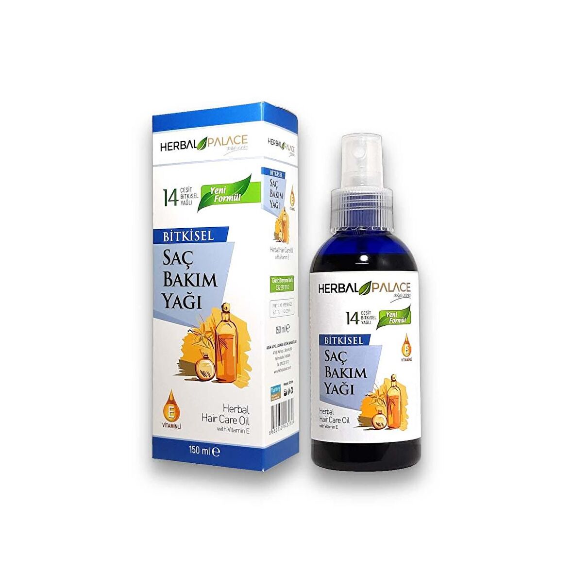 Herbal Palace E Vitaminli Bitkisel Saç Bakım Yağı 150 ml 