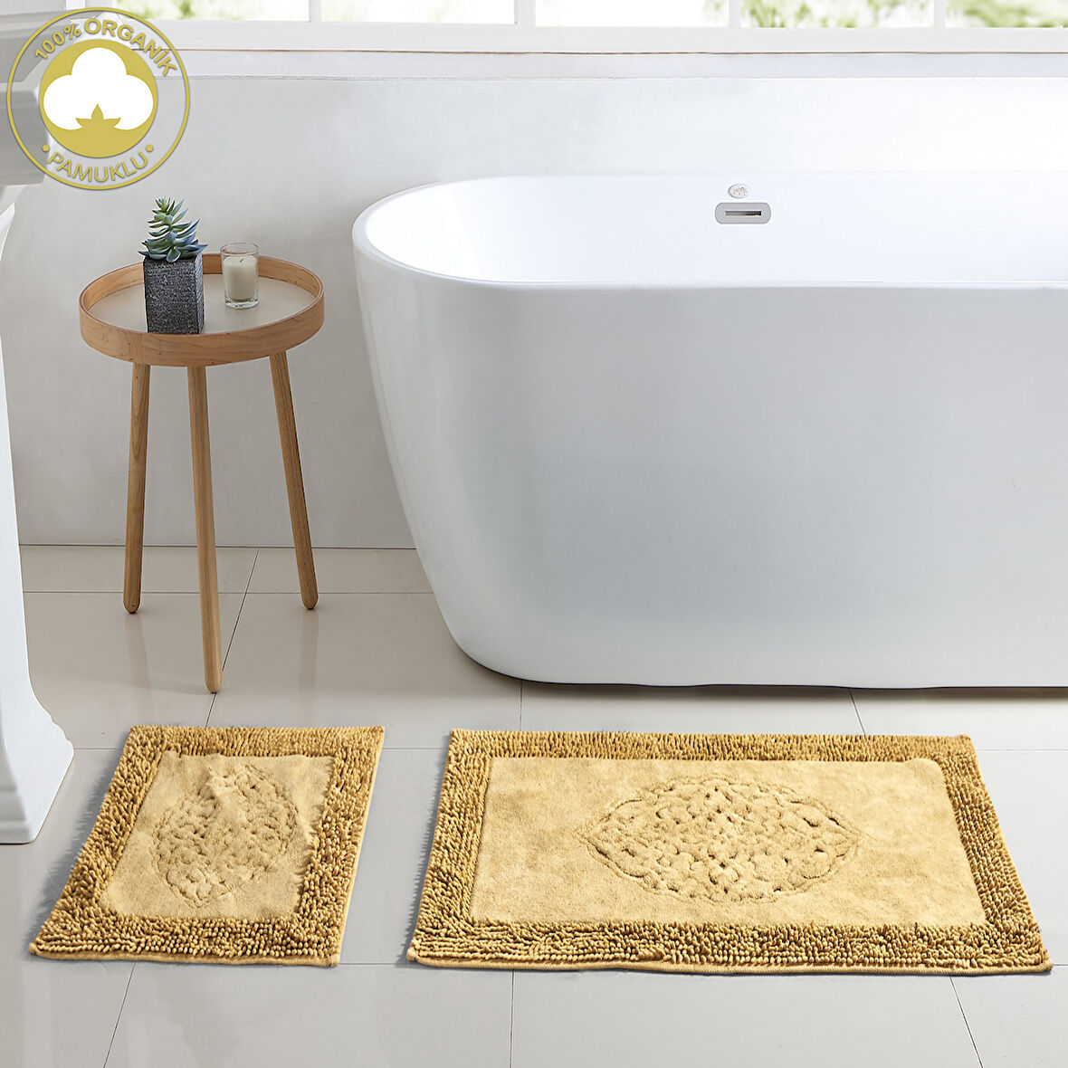 Alanur Salina Oval Cotton Makarnalı 2 Li Paspas