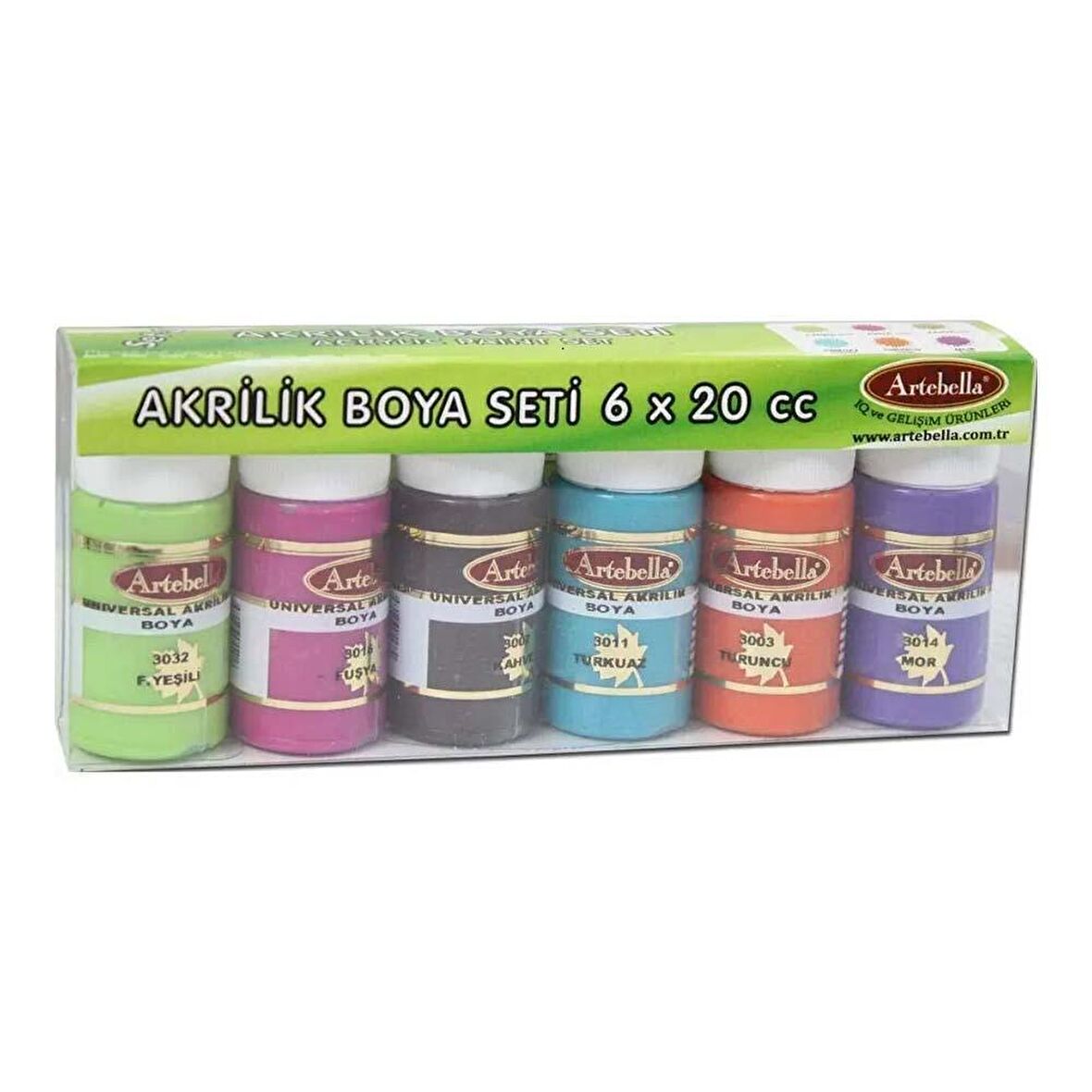 Abs40020 Artebella Unıversal Akrilik Boya sri  6’lı Set-2 20 cc