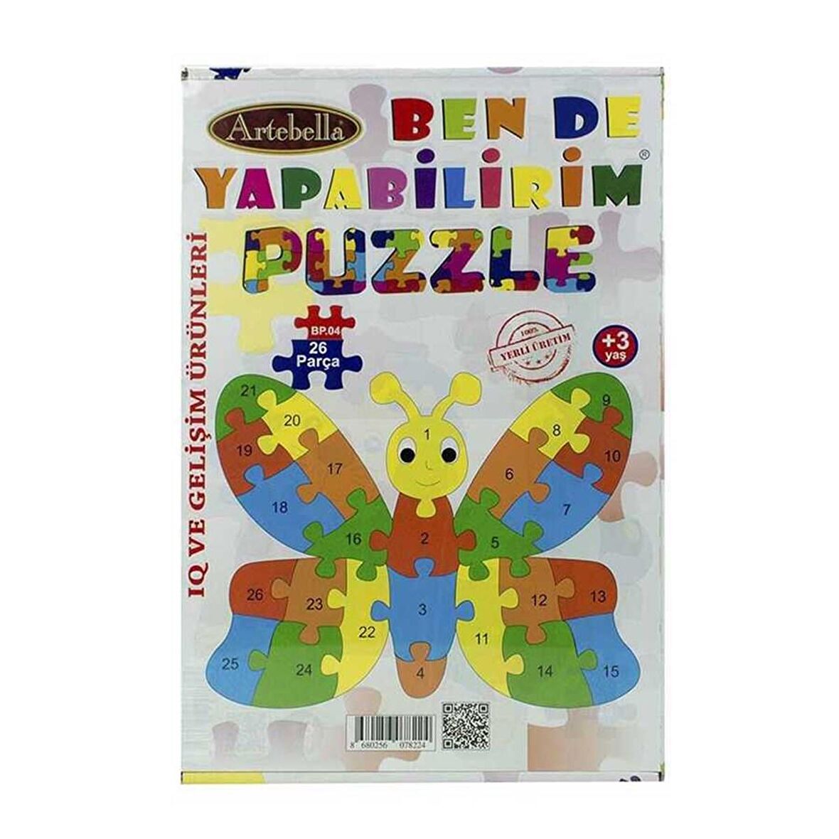 Artebella BP - 04 IQ ve Gelişim 3+ Yaş Büyük Boy Puzzle 26 Parça