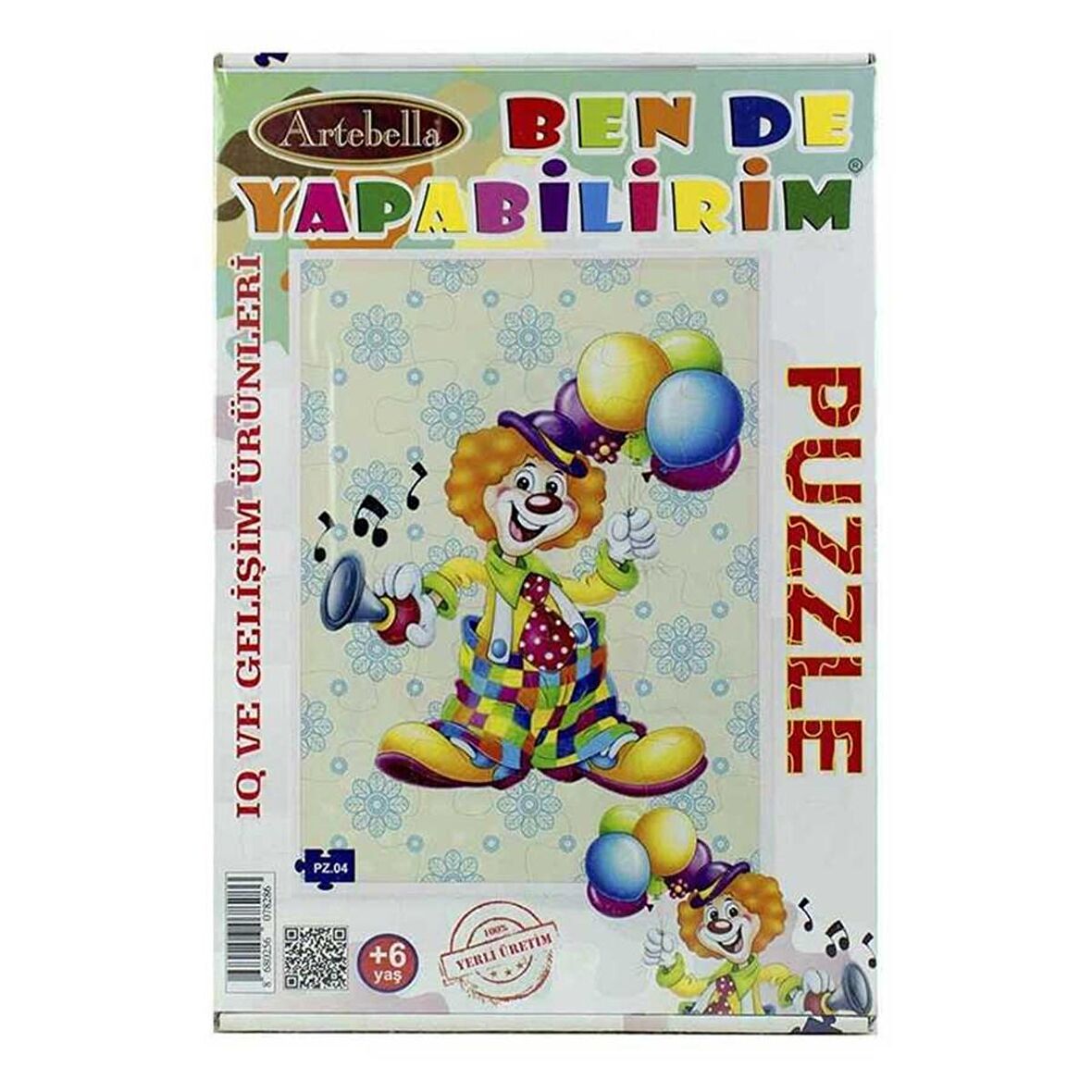 Artebella PZ - 04 IQ ve Gelişim 6+ Yaş Büyük Boy Puzzle 24 Parça