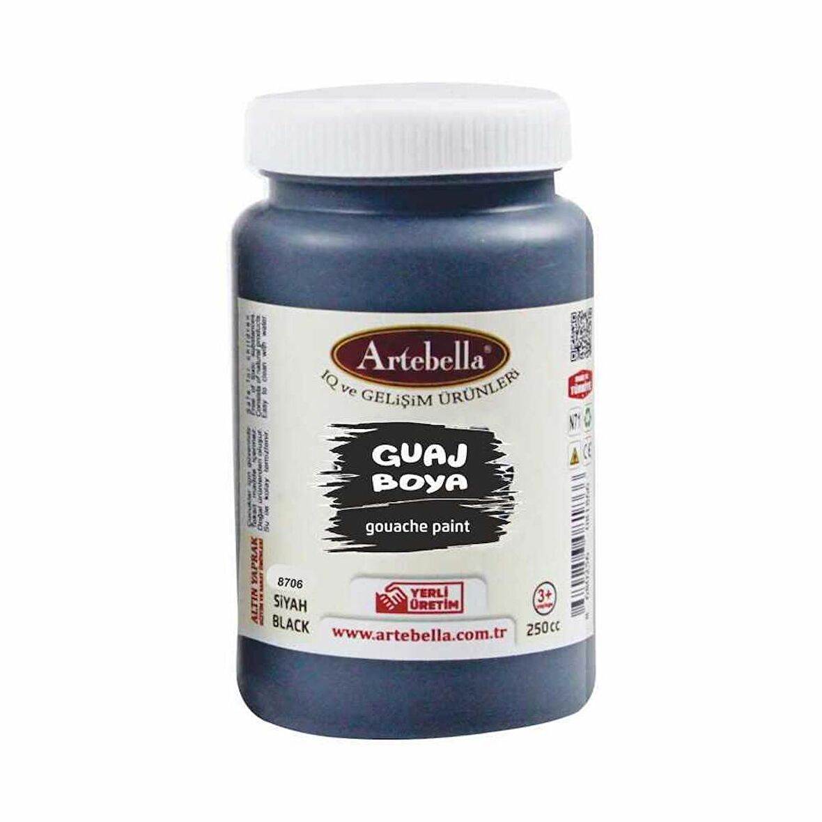 Artebella Guaj Boya Siyah 250ml