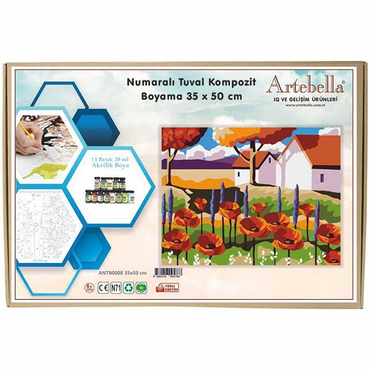 Artebella 35x50 Numaralı Kompozit Tuval Boyama Manzara