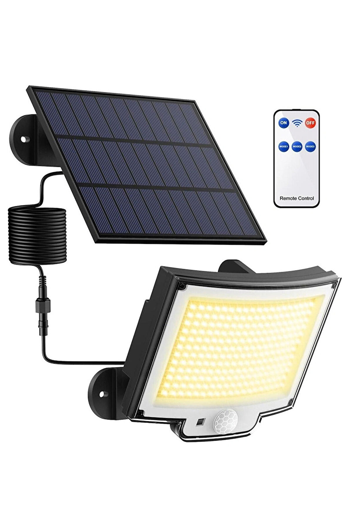 Greentech Güneş Enerjili, Hareket Sensörlü, 228 Boncuk LED Aydınlatma / GT-SL33