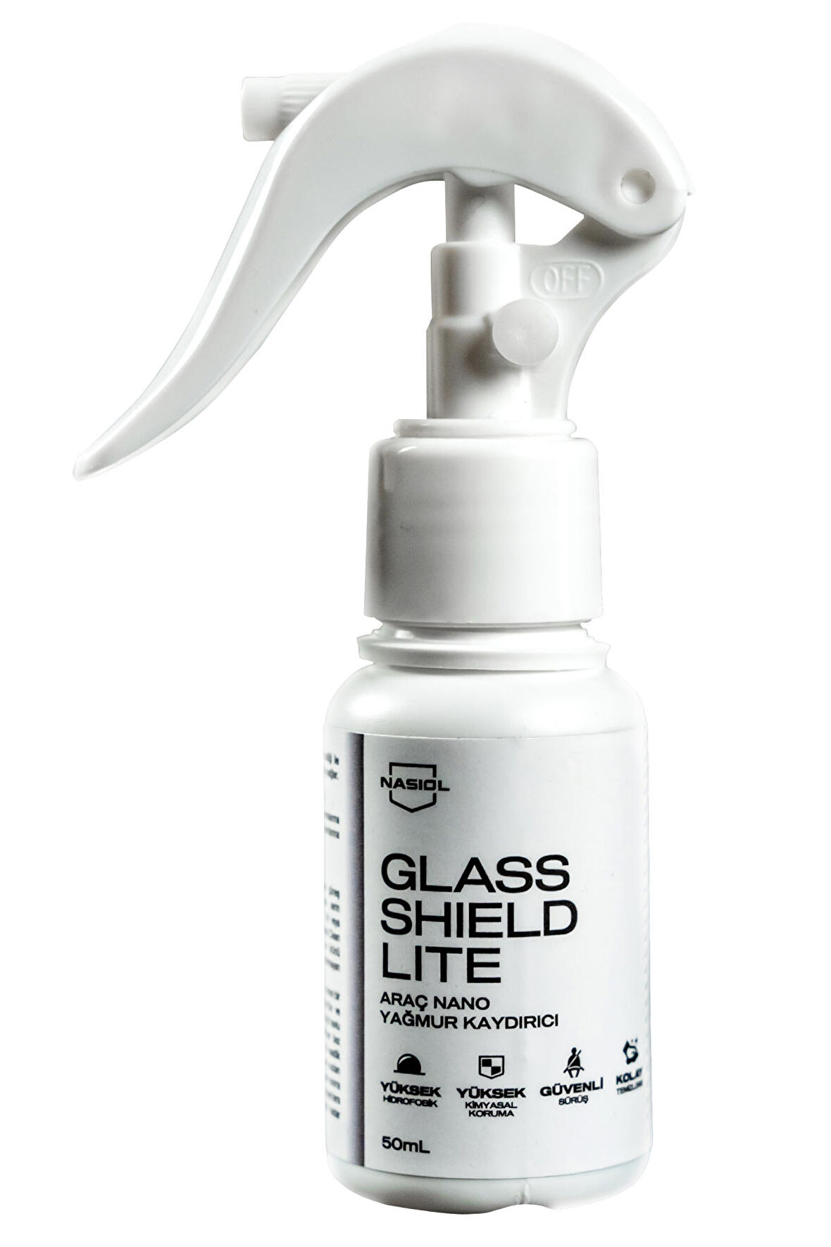 GlasShield Lite Araç Nano Yağmur Kaydırıcı Ve Su İtici Sprey-50 Ml-1 Yıl Etkili-Cam Koruma