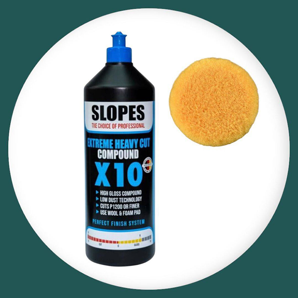 Slopes X10 Agresif Çizik Çıkarıcı Pasta 1lt -Agresif Keçe