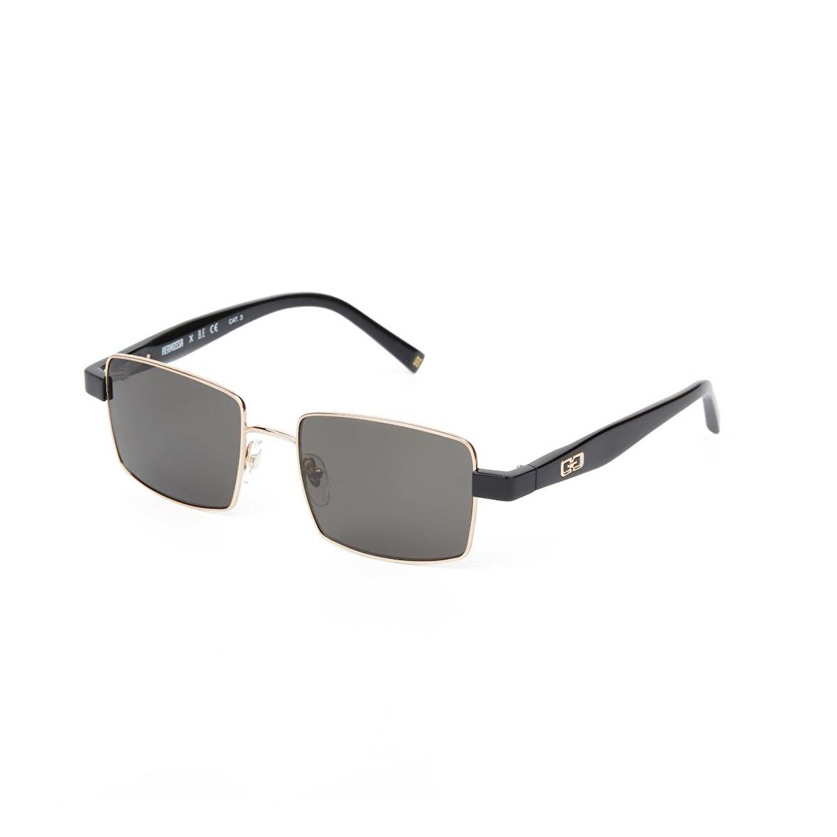 Hermossa Hm 1612 C1 56 Unisex Dikdörtgen Gold Metal Güneş Gözlüğü