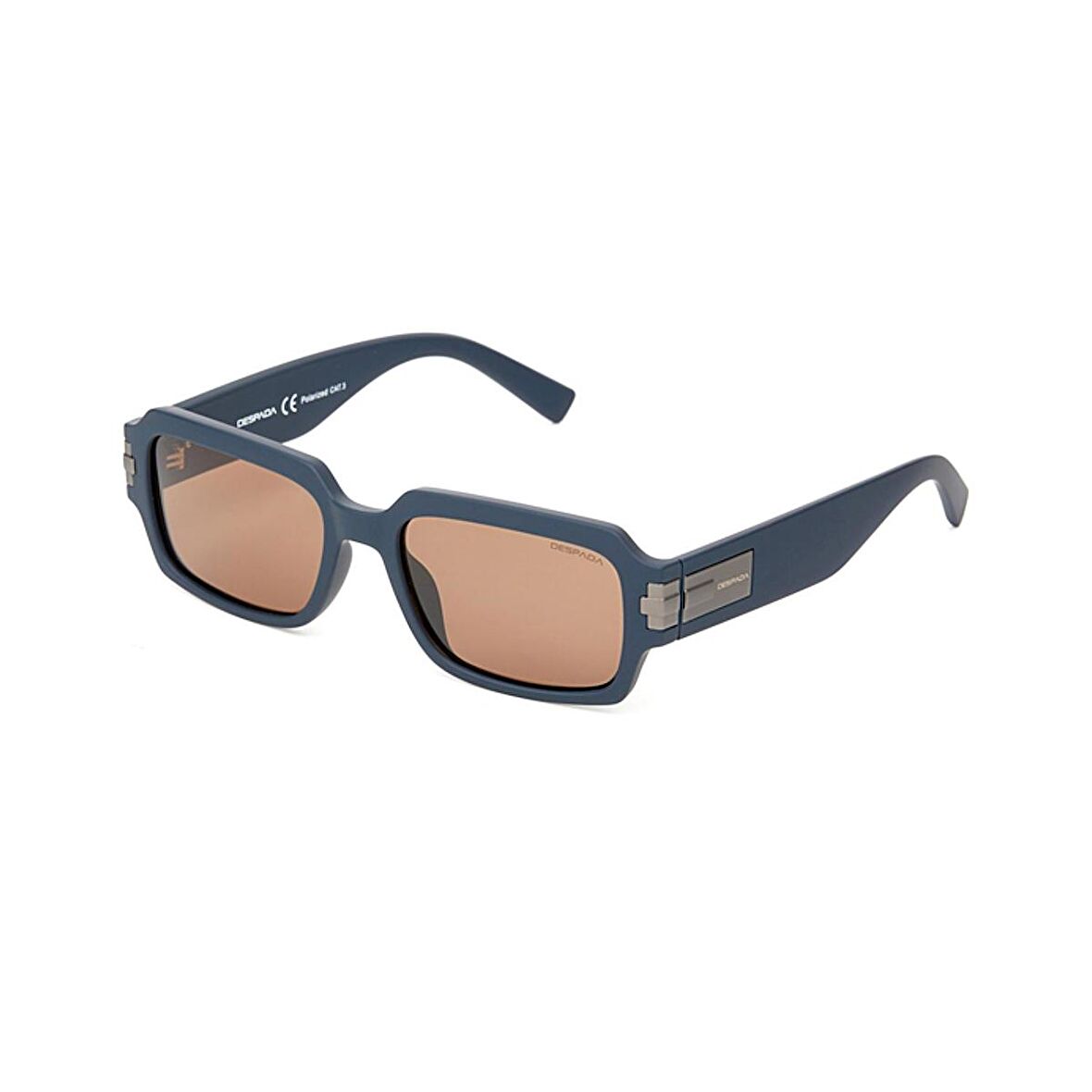 Despada DS 2267 C4 54 Polarize Unisex Dikdörtgen Lacivert Kemik Güneş Gözlüğü